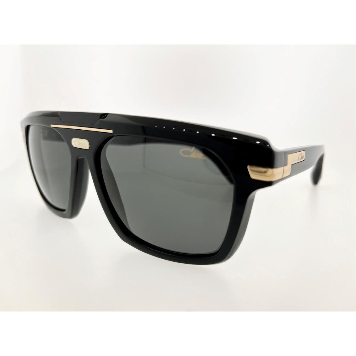 Cazal Sunglasses 8040 001 59MM Black Gold Frame with Dark Grey Lenses