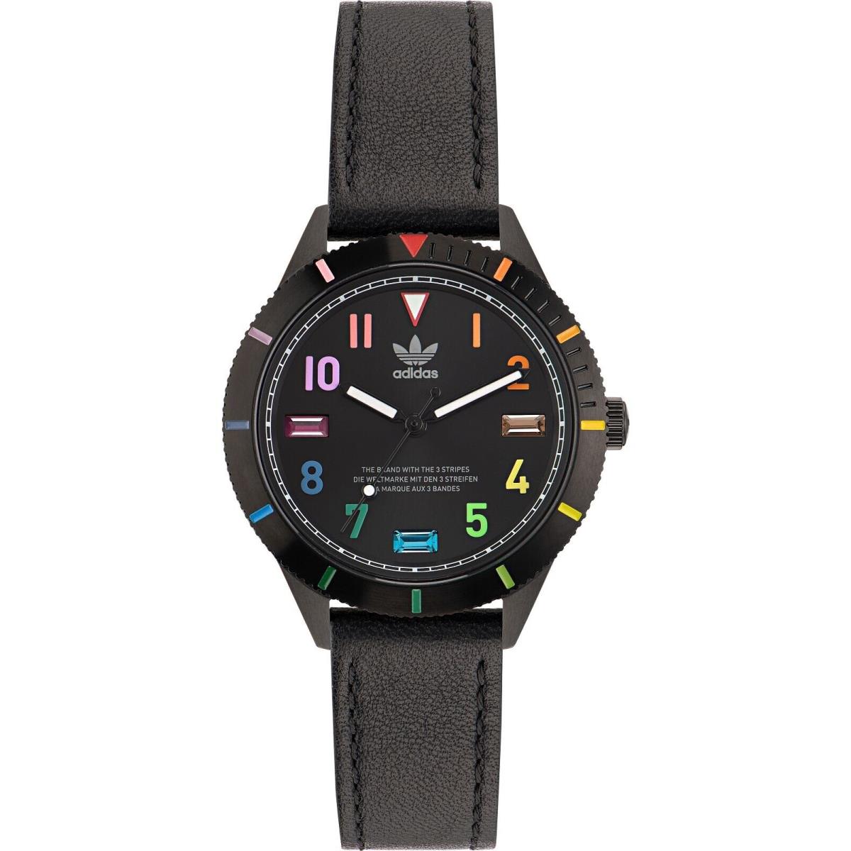 Adidas Originals 36mm Watch with Black Leather AOFH22573