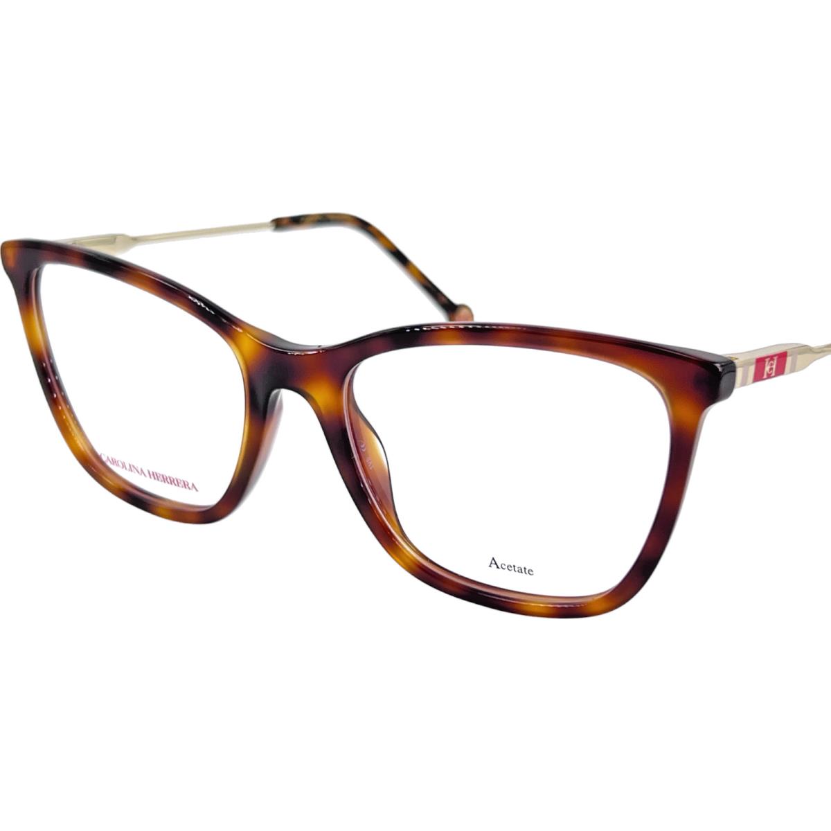 Carolina Herrera CH0071 Women`s Plastic Eyeglass Frame 005L Havana 54-18 W/case