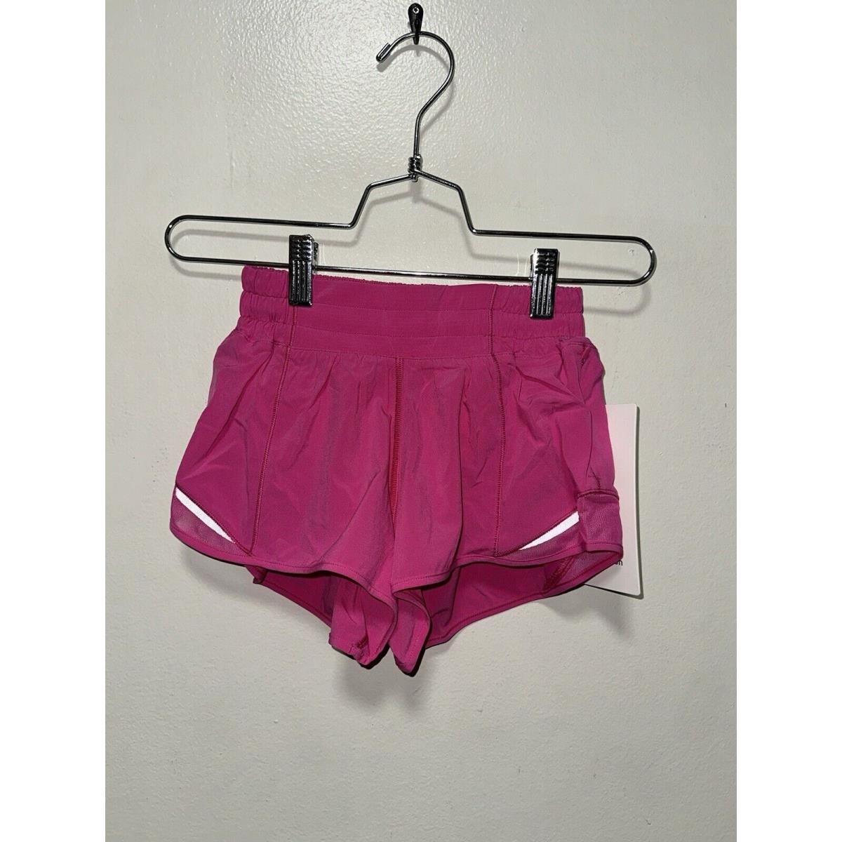 Lululemon Hotty Hot Low-rise Lined Short 2.5 Sncp Sonic Pink Size 0