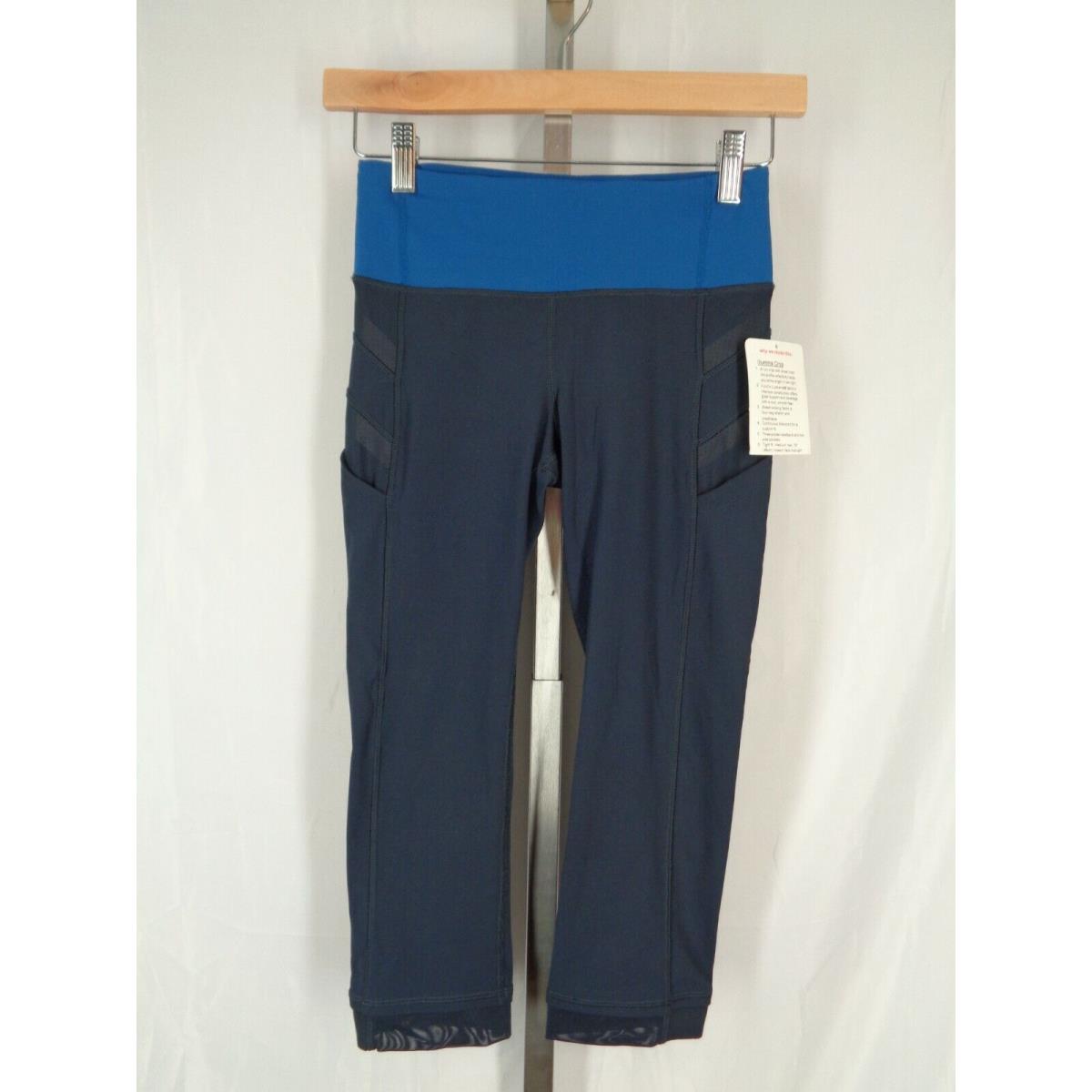 Lululemon Blue Illumina Crop Leggings Size 2