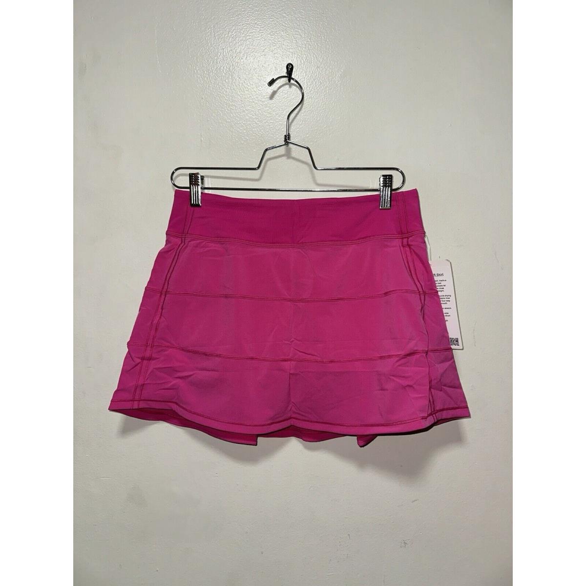 Lululemon Pace Rival MR Skirt Long Size 6 Sonic Pink Sncp