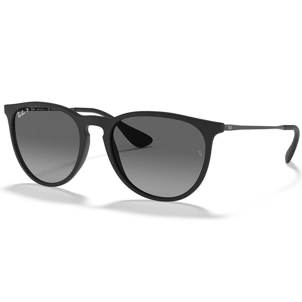 Ray-ban Erika Color Mix Men`s Sunglasses Black Grey Gradient Plastic Polarized - Frame: Black, Lens: Gray