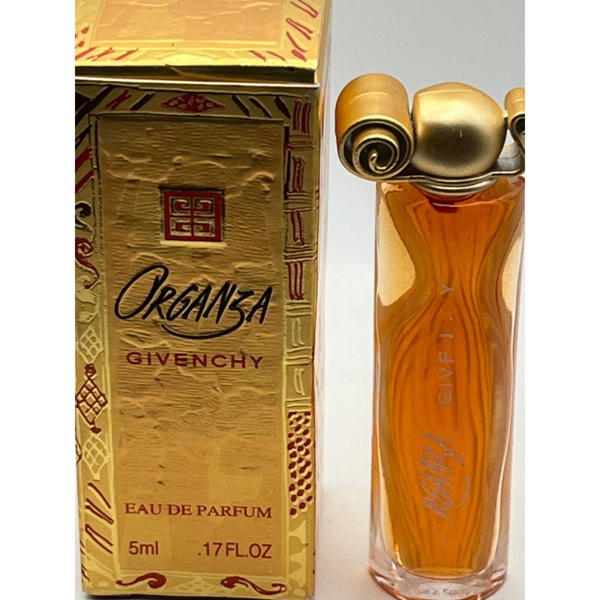 Lot of 2 Vintage Organza Eau De Parfum By Givenchy Paris Mini Splash .17 fl oz