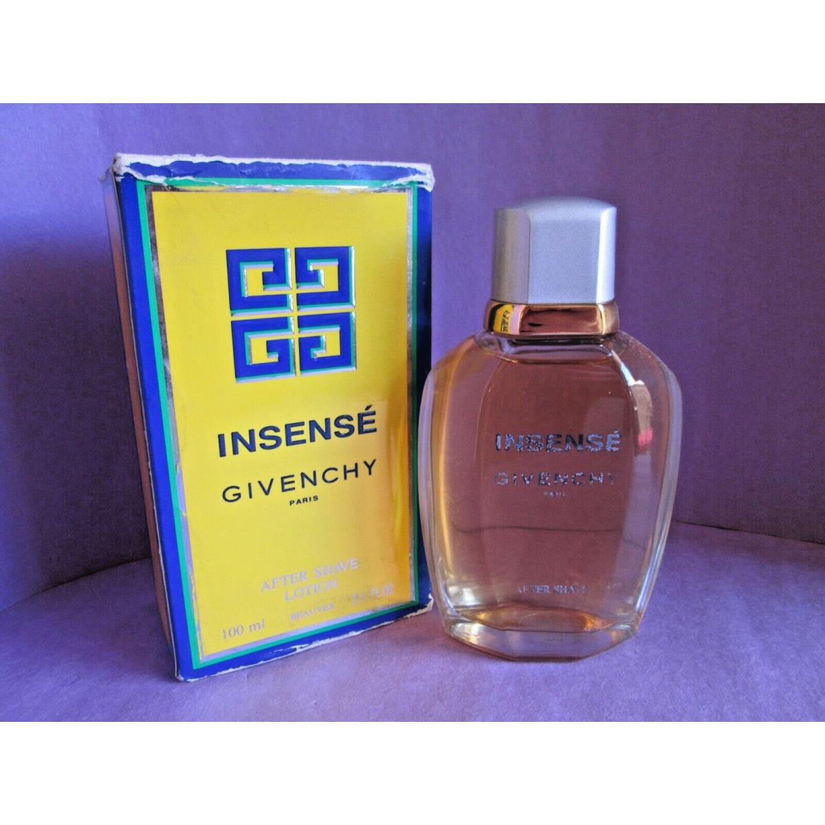 Insense Givenchy Vintage After Shave Lotion Splash 100 ml 3 1/3 oz Worn Box