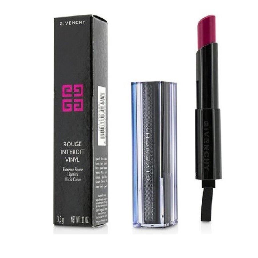 CS Givenchy/rouge Interdit Vinyl Color Enhancing Lipstick N7 Fuchsia Illicite