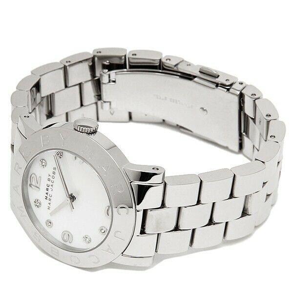 Marc Jacobs Amy Silver Tone Crystals Dial Bracelet WATCH MBM3054