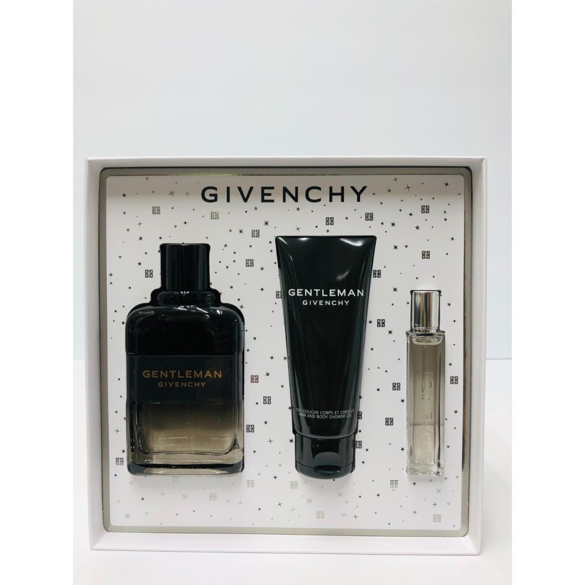 Gentleman Givenchy 3pcs Giftset Edp Boisee Spray 3.3oz + 0.42oz and Gel 2.5oz