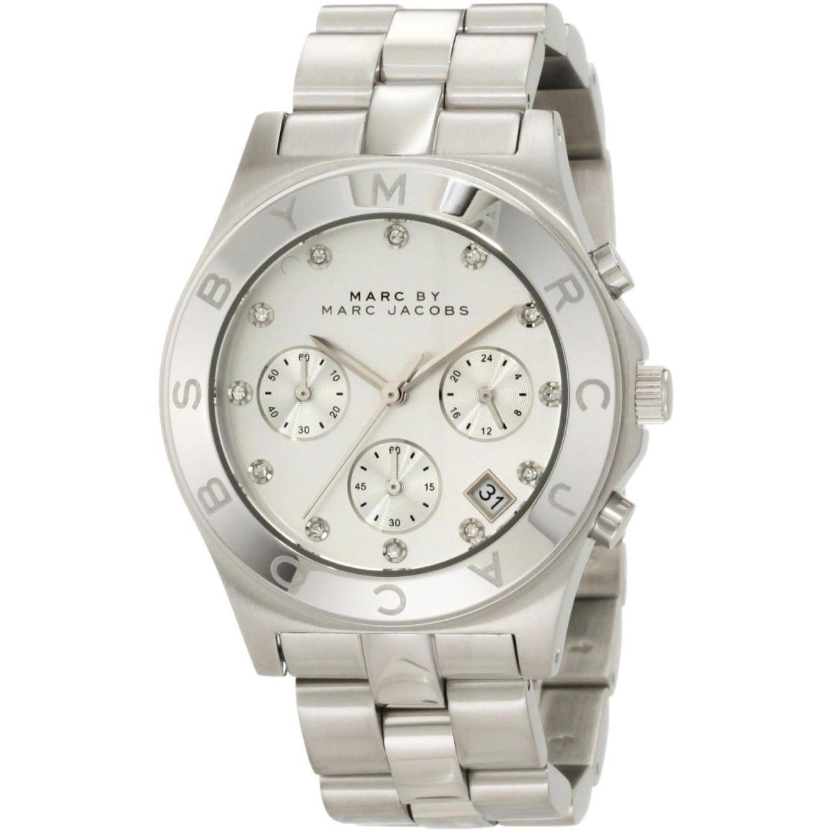 Marc Jacobs Blade SS Chronograph Bracelet Women`s Watch - MBM3100