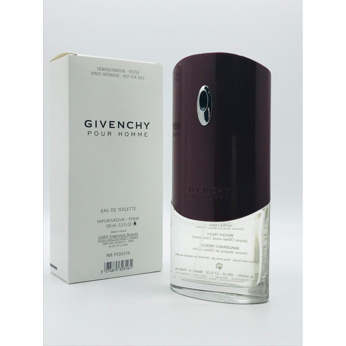 Givenchy Pour Homme Men Cologne Spray 3.3 oz Box As Shown