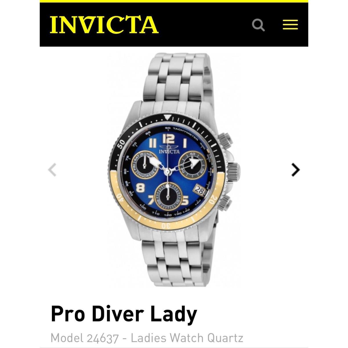 24637 Invicta Pro Diver Lady Watch. Swiss Movement