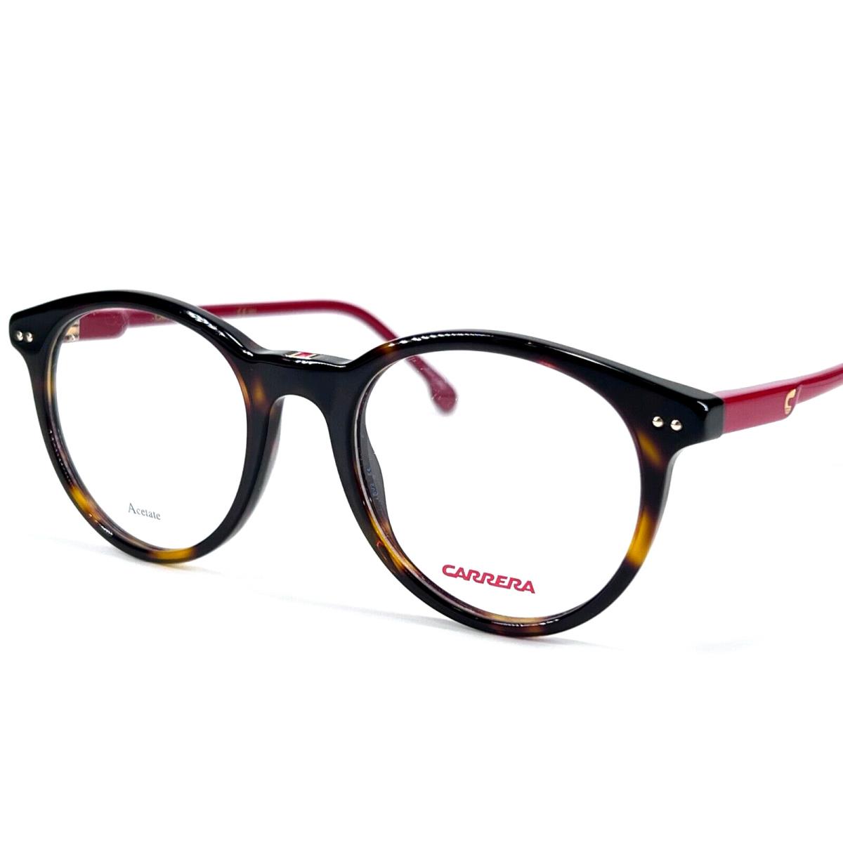 Carrera 2008T Unisex Round Plastic Eyeglass Frame 0086 Dark Havana 46-19