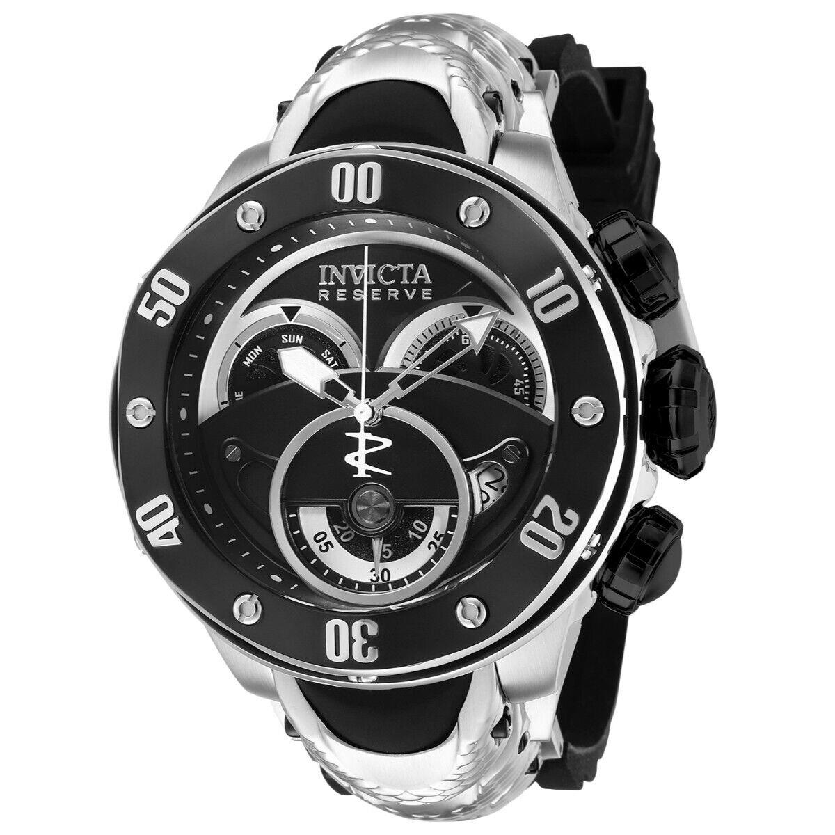 Invicta Kraken Reserve Swiss Ronda Z60 Caliber Men`s Watch - 54mm Black Steel