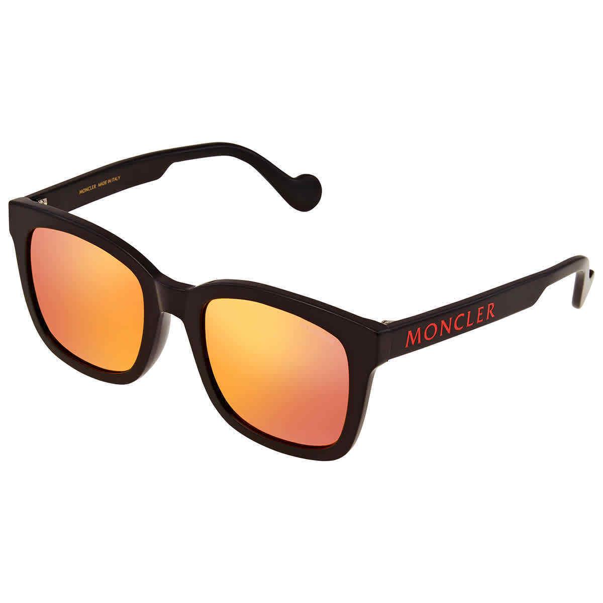 Moncler Orange Square Unisex Sunglasses ML0113-K 01C 55 ML0113-K 01C 55