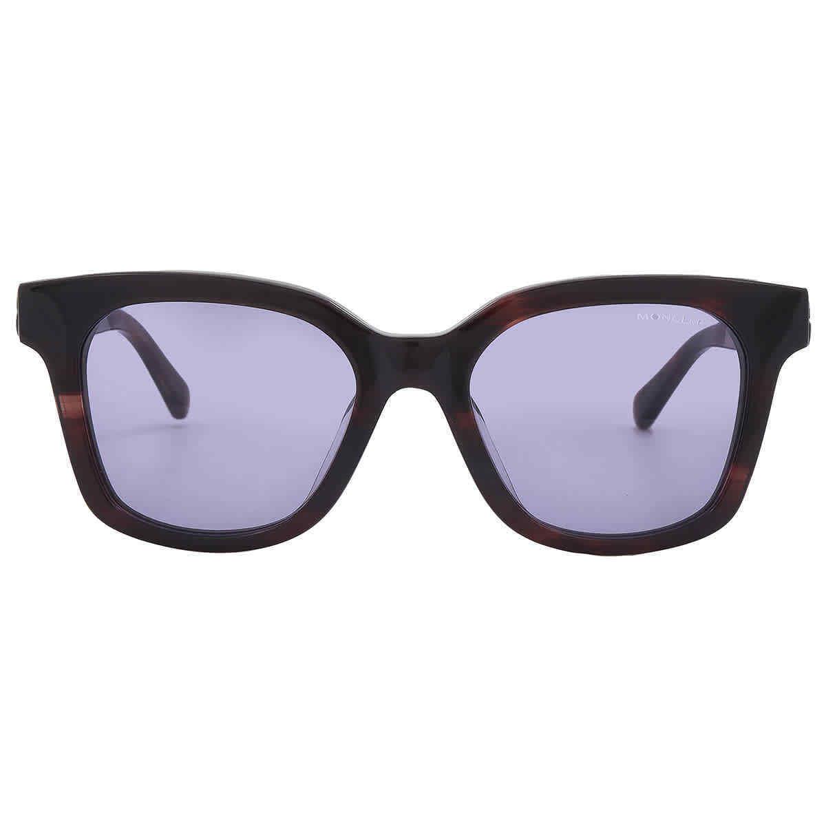 Moncler Audree Violet Square Ladies Sunglasses ML0266-F 62Y 50 ML0266-F 62Y 50