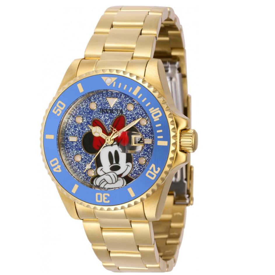 Invicta Disney Women`s 36mm Blue Glitter Dial Minnie Limited Edition Watch 41340