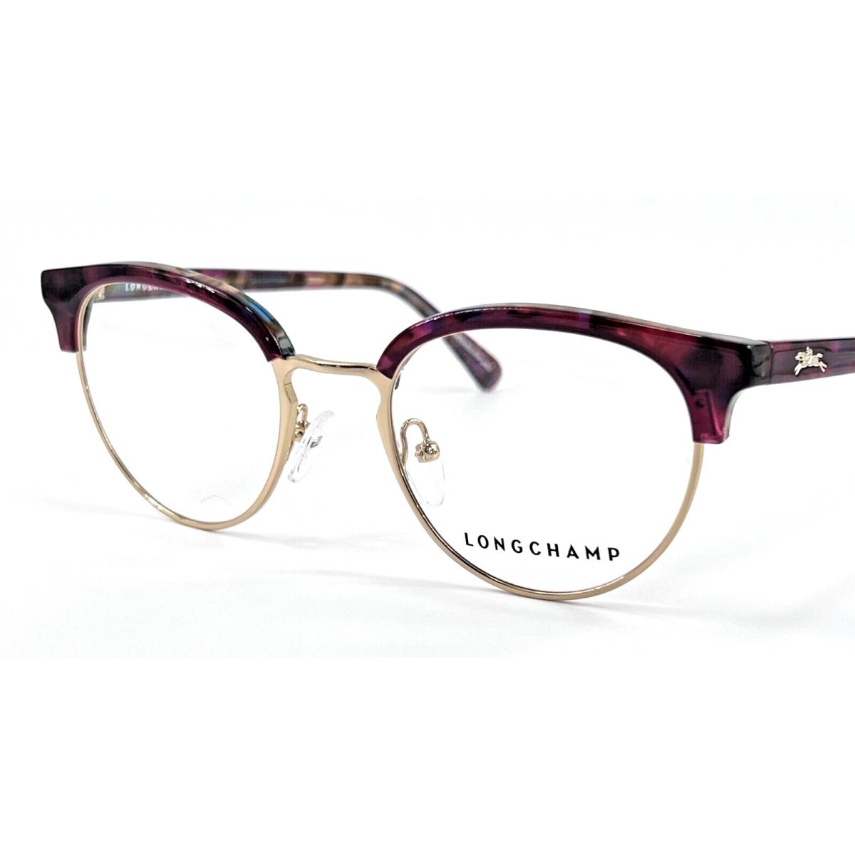 Longchamp LO2126 Women`s Metal Eyeglass Frame 513 Marble Purple 49-20