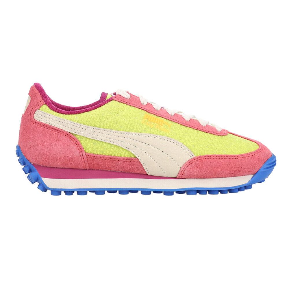 Puma Easy Rider Brights Lace Up Womens Blue Red Yellow Sneakers Casual Shoes - Blue, Red, Yellow