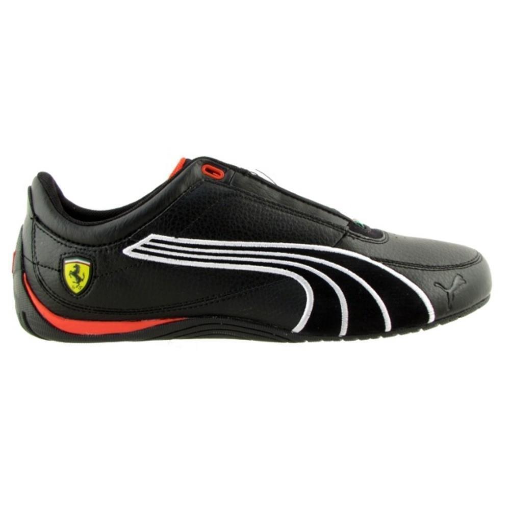 Puma Drift Cat 4 SF Ferrari Carbon Men`s Leather Casual Shoes Black/red - Black/Red