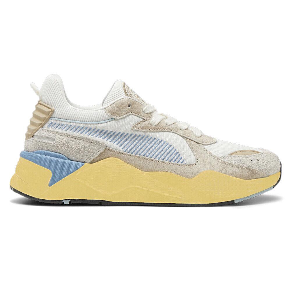 Puma Rsx Palm Tree Crew Lace Up Mens Beige White Yellow Sneakers Casual Shoes