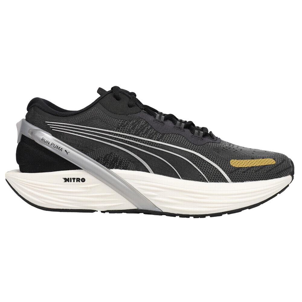 Puma Run Xx Nitro Running Womens Black Silver Sneakers Athletic Shoes 37617101