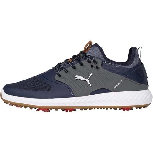 Puma Ignire Pwradapt Caged Men`s Golf Shoes Wide Width - Peacot Puma Silver