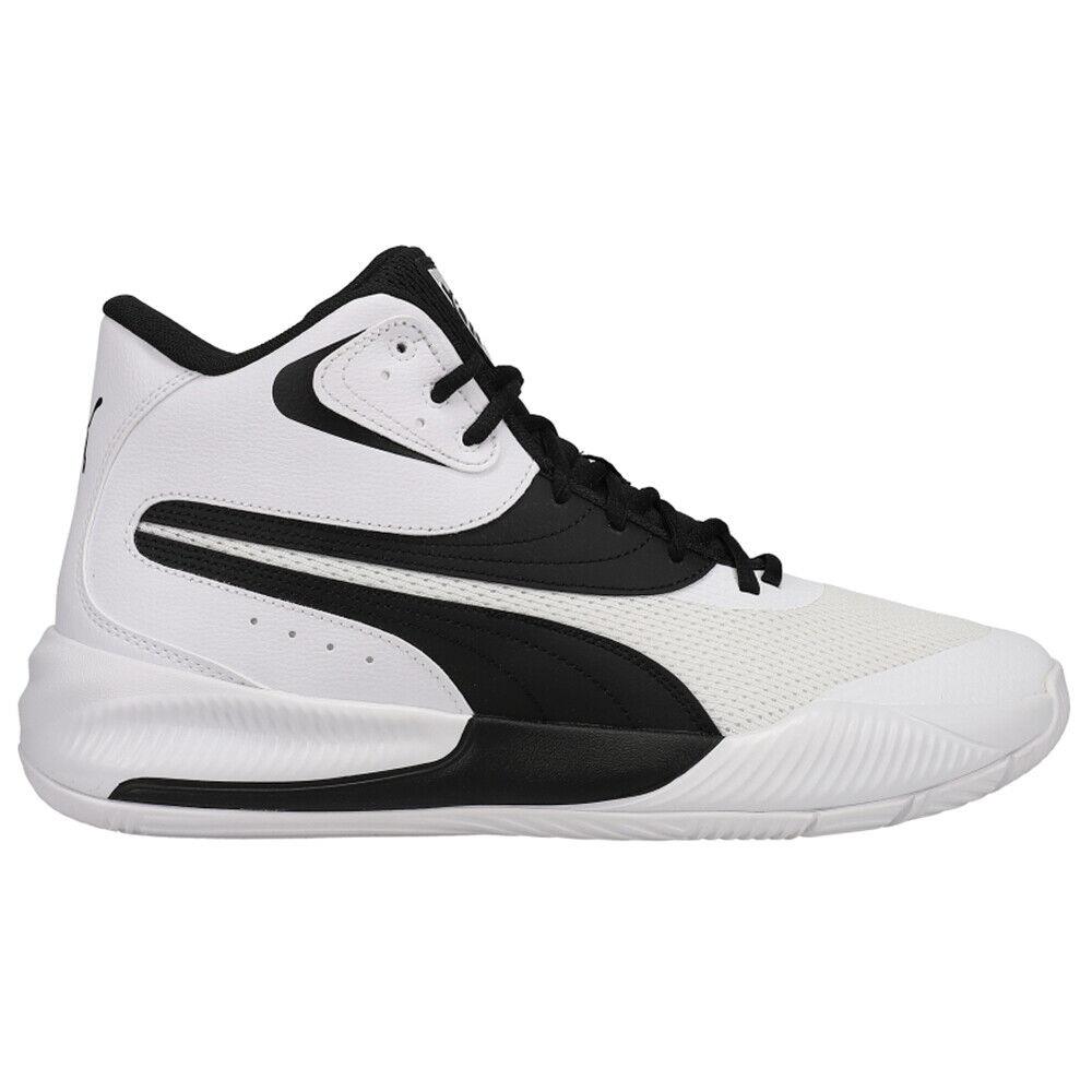 Puma Triple Mid Basketball Mens White Sneakers Athletic Shoes 376451-07 - White