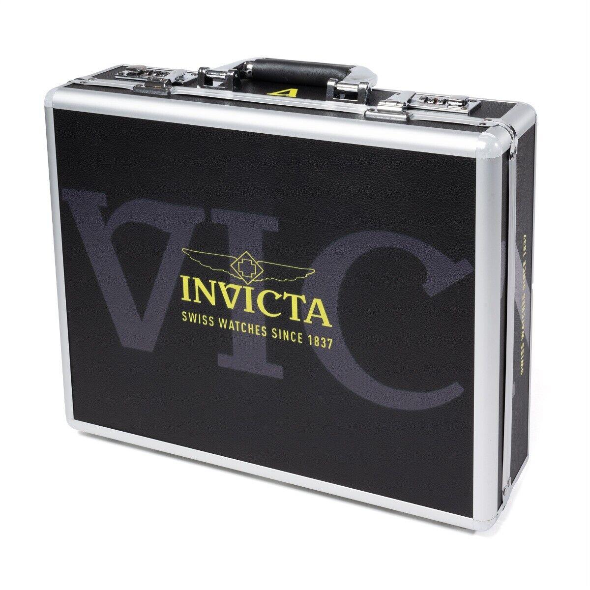 Invicta Eighteen 18 Slot Locking Watch Black Aluminium Briefcase