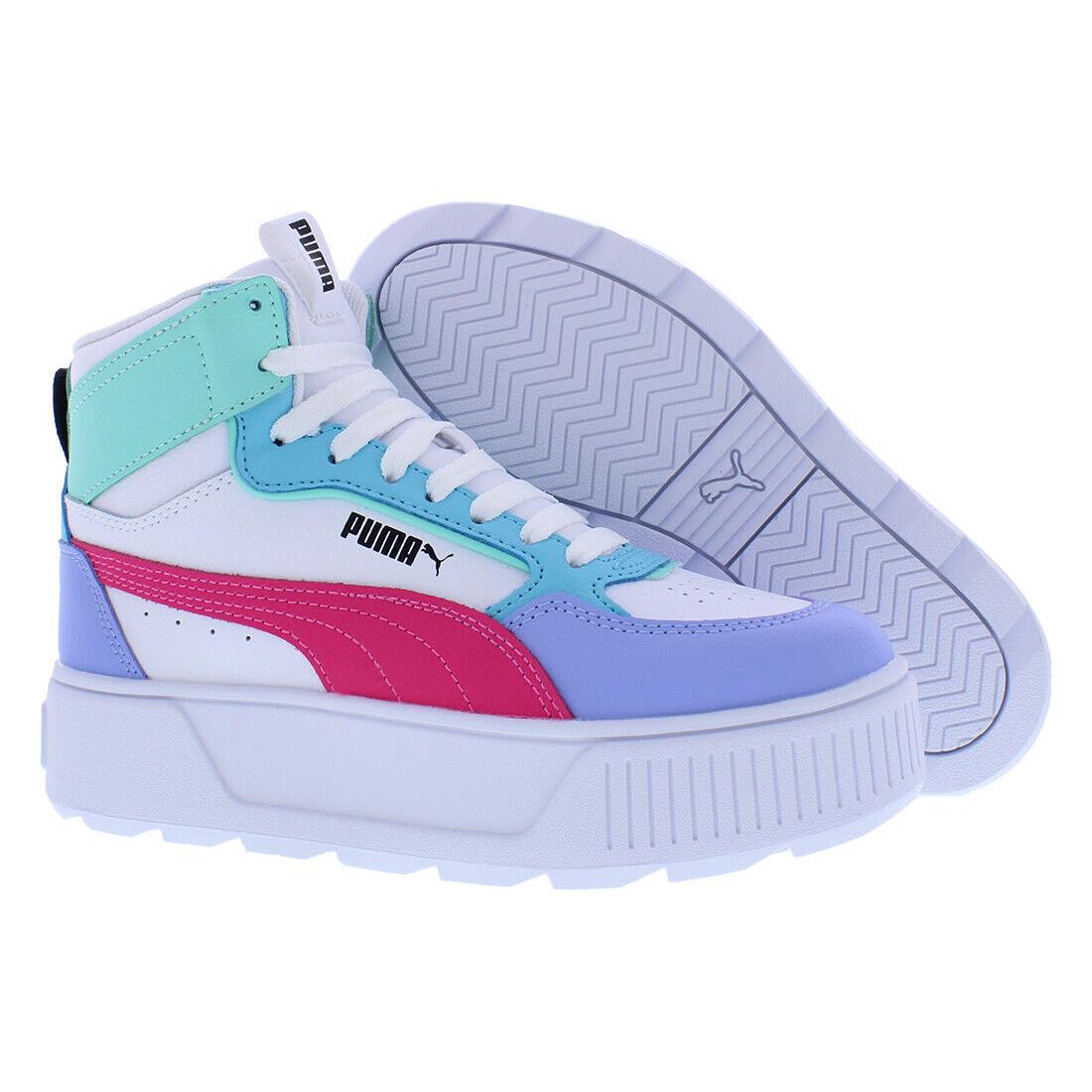 Puma Karmen Rebelle Mid GS Girls Shoes - White/Multi-Colored, Main: White