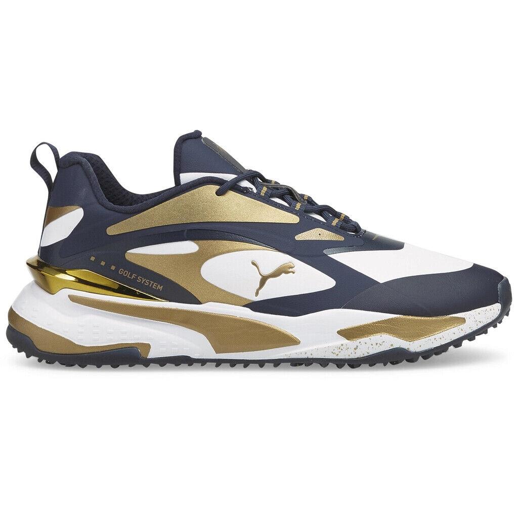 Puma X Ptc Gs-fast Men`s Golf Shoes - Navy Blazer Gold Plum