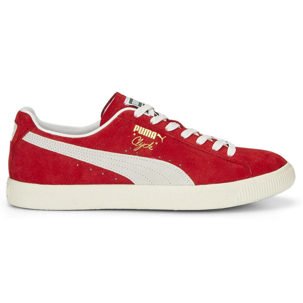 Puma Clyde Og Lace Up Mens Red Sneakers Casual Shoes 39196202 - Red