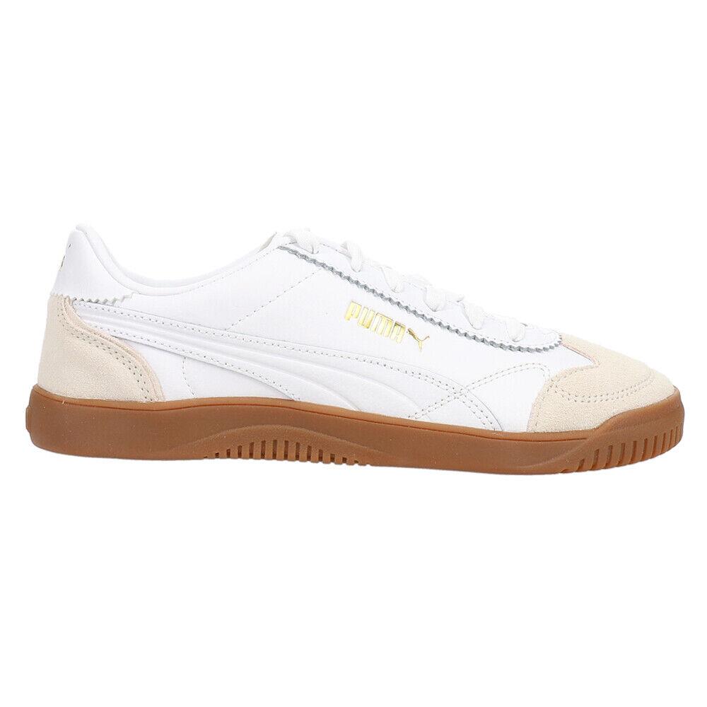 Puma Club 5V5 Lux Lace Up Womens Beige White Sneakers Casual Shoes 40100701