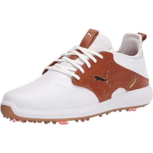 Puma Ignire Pwradapt Caged Men`s Golf Shoes - Puma White Leather