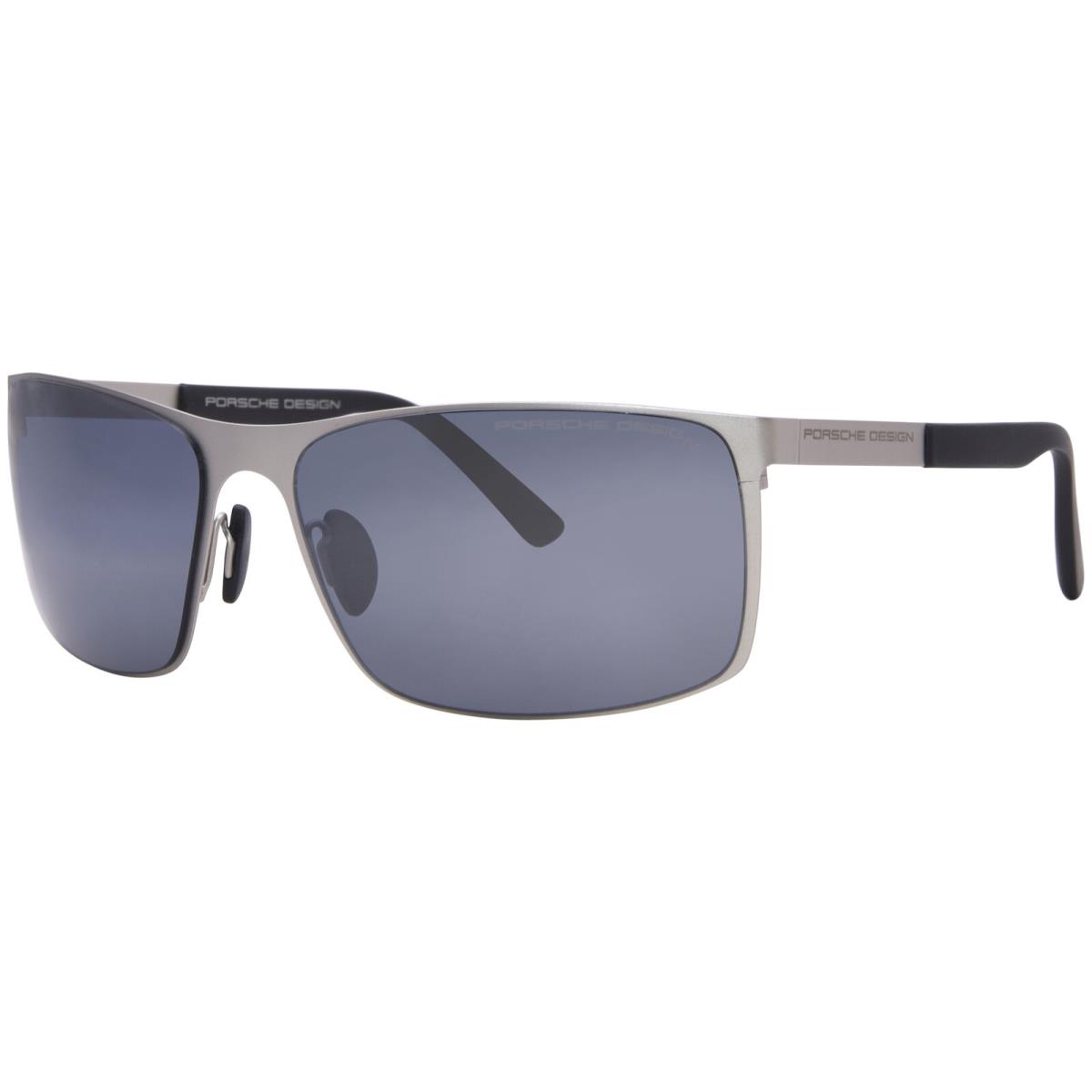 Porsche Design Men`s P`8566 P8566 C Titanium/mirrored Blue Sport Sunglasses 64mm