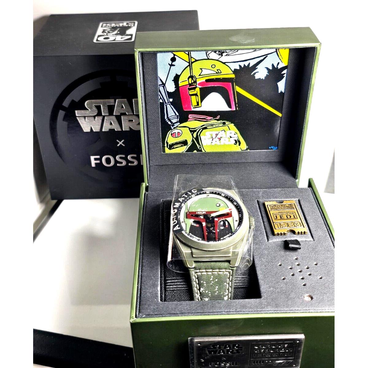 Fossil LE1173SET Limited Edition Star Wars Boba Fett Auto Ventile Strap Watch