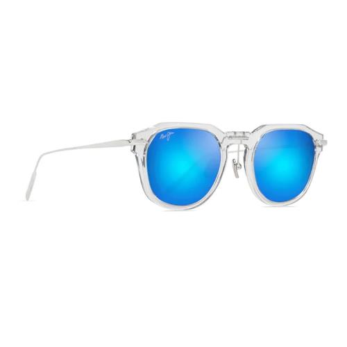 Maui Jim Alika B837-05 Crystal Silver Blue Polarized Sunglasses