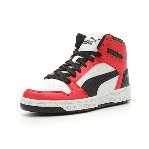 Puma Rebound Layup Scratch White Black-for All Time Red 6.5 US Unisex Big Kid - Scratch White Black-for All Time Red