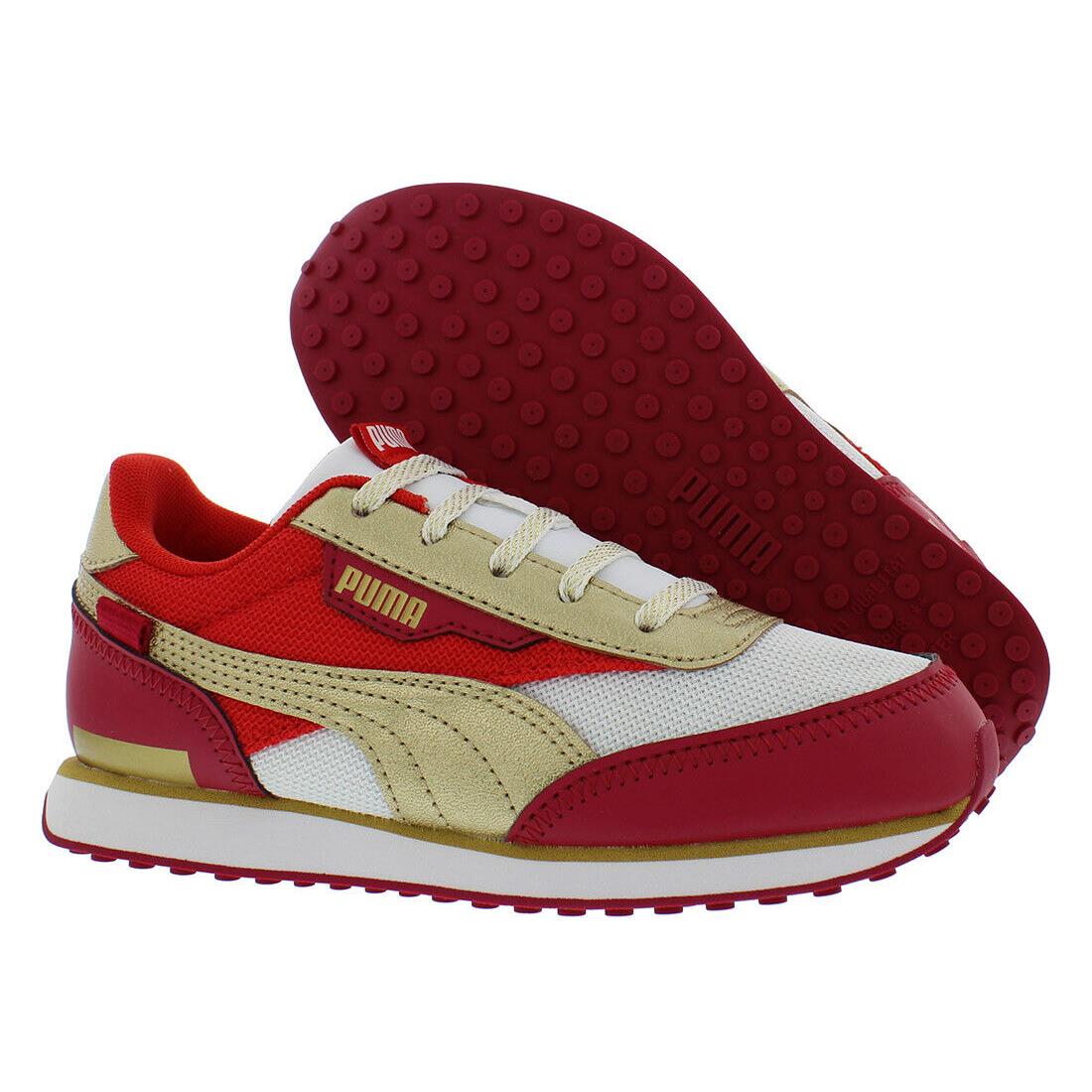 Puma Future Rider Glitz Boys Shoes Size 11 Color: White/red/gold - White/Red/Gold, Main: Red