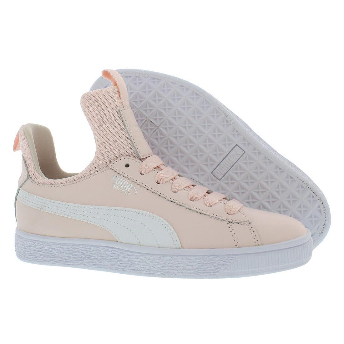 Puma Basket Fierce Ep Girls Shoe Size 4.5 Color: Rose/white - Rose/White, Main: Red