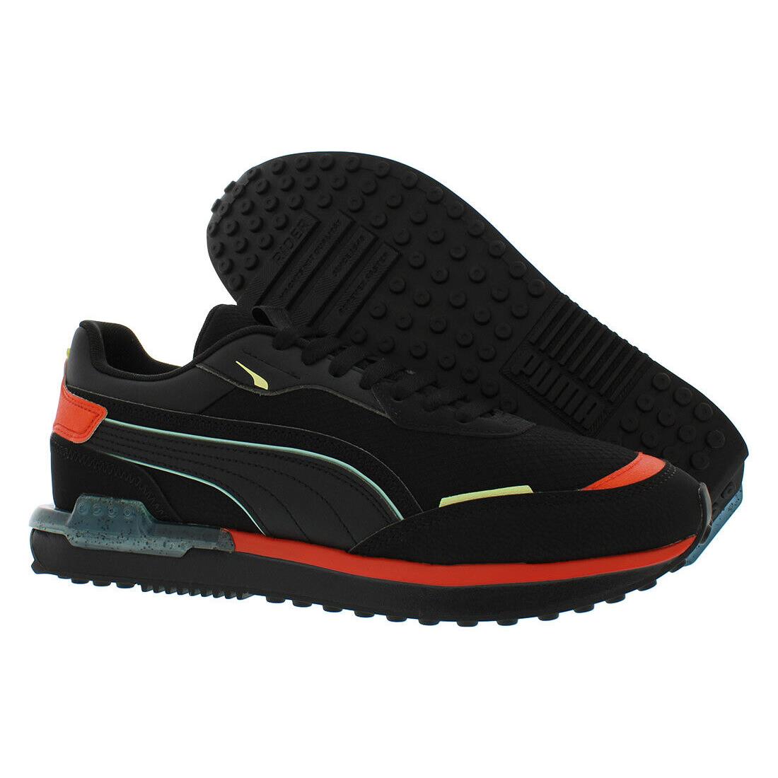 Puma City Rider FR Mens Shoes Size 14 Color: Puma Black/eggshell Black/blue - Puma Black/Eggshell Black/Blue Green, Main: Black