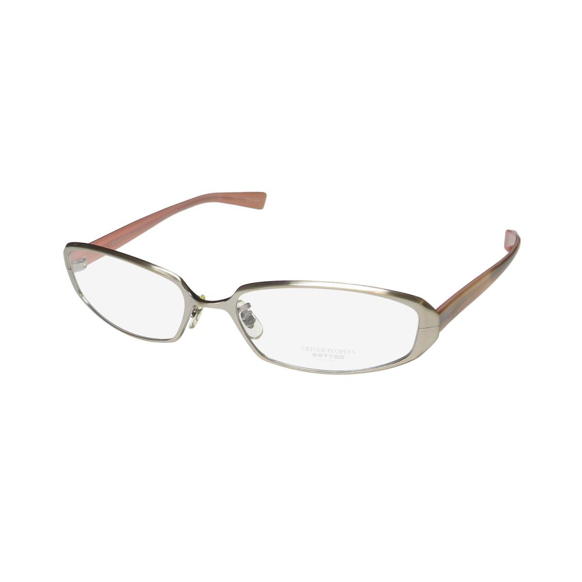 Oliver Peoples Tarte Brand Name Ophthalmic Eyeglass Frame/eyewear/glasses Silver / Light Brown / Peach