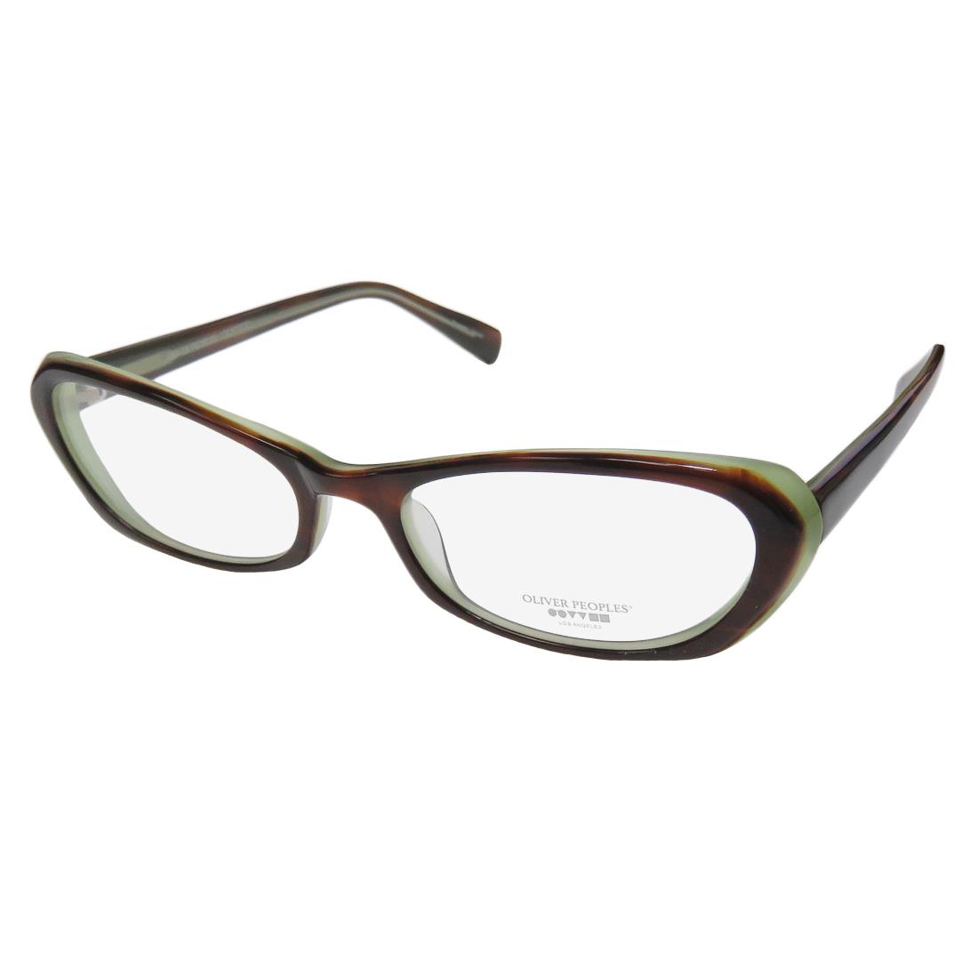 Oliver Peoples Mandy Glamorous Fancy Cat Eyes Eyeglass Frame/eyewear/glasses Tortoise / Sage