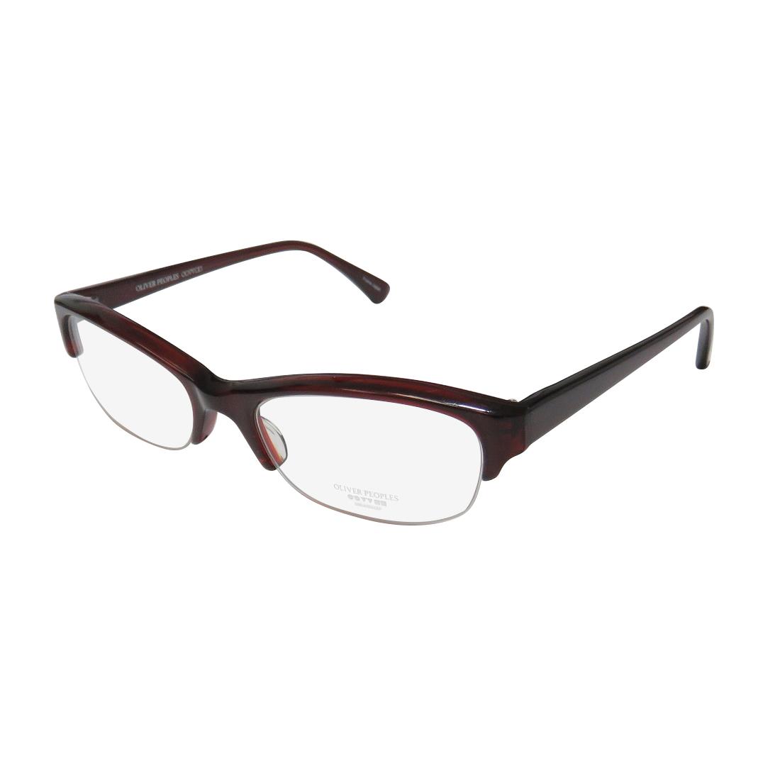 Oliver Peoples Boheme Signature Logo Cat Eyes Eyeglass Frame/eyewear/eyewear Burgundy