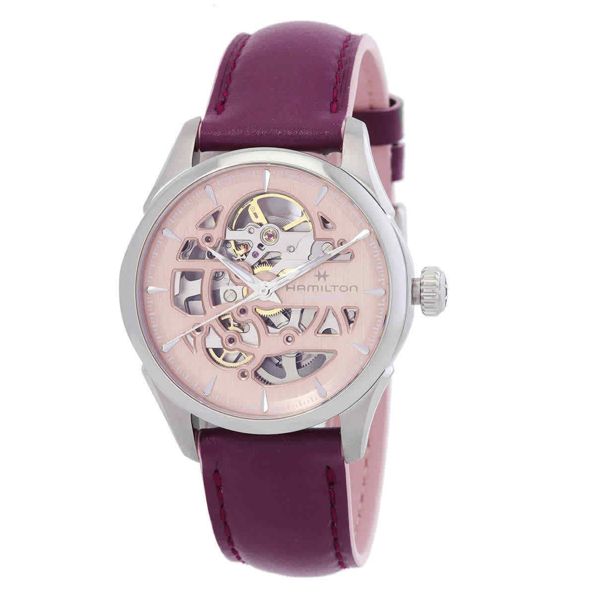 Hamilton Jazzmaster Skeleton Automatic Pink Dial Ladies Watch H32265870