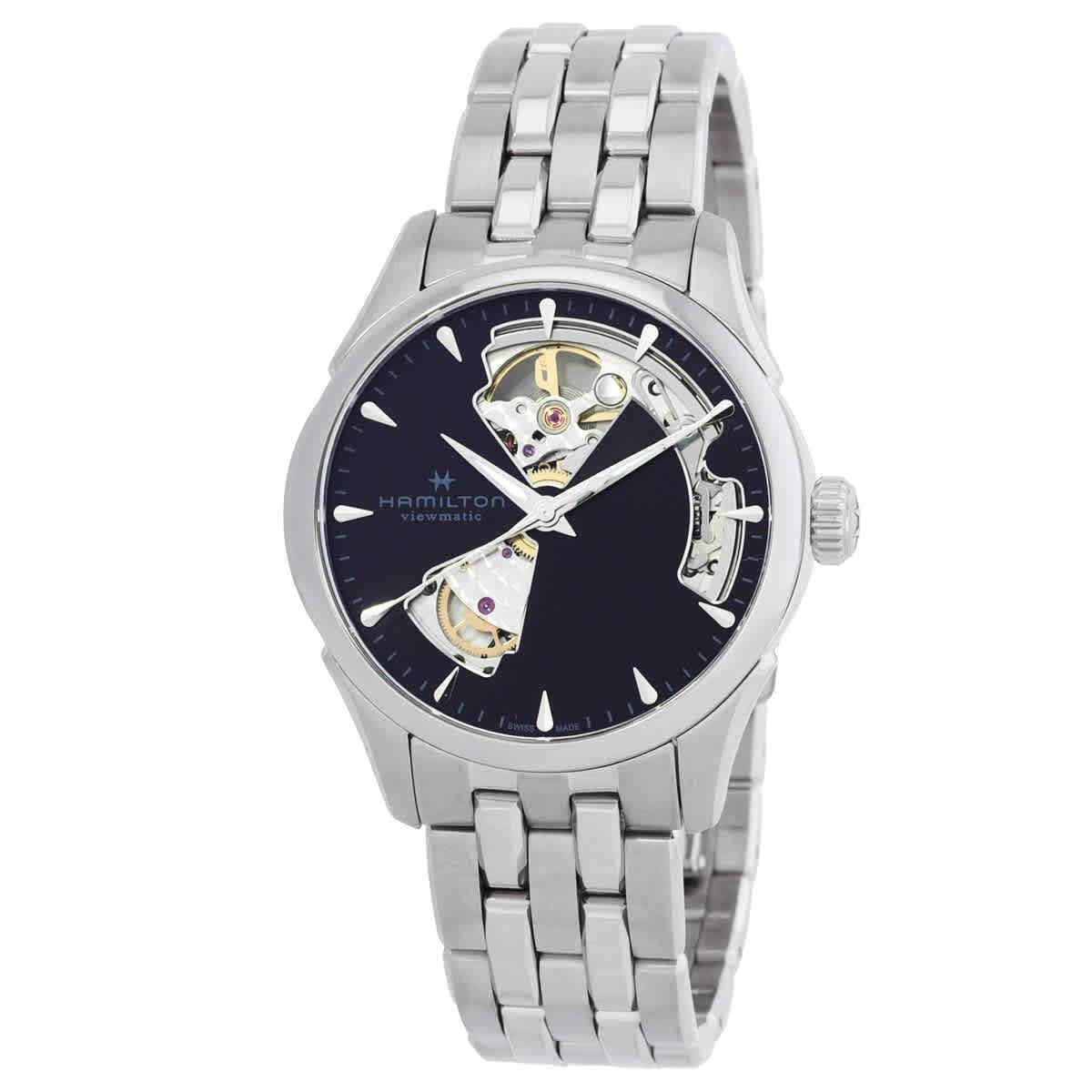 Hamilton Jazzmaster Automatic Black Dial Ladies Watch H32215130 - Dial: Black, Band: Silver, Bezel: Silver