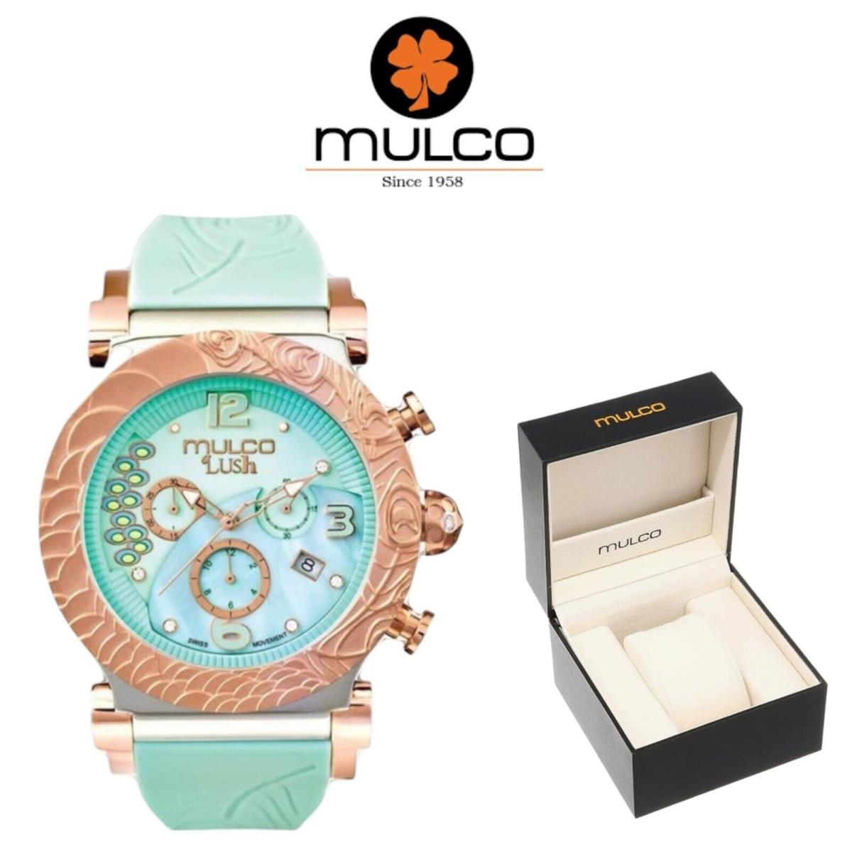 Mulco Lush MW5-2388-483 Analogue Chronograph Watch Turquoise