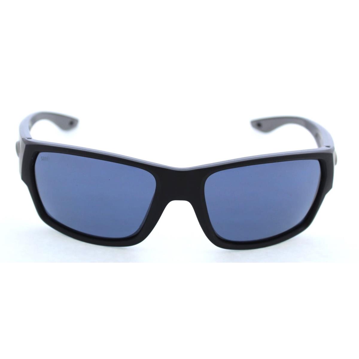 Costa Del Mar Men`s Tailfin Rectangle Sunglasses Matte Black/gray 580P