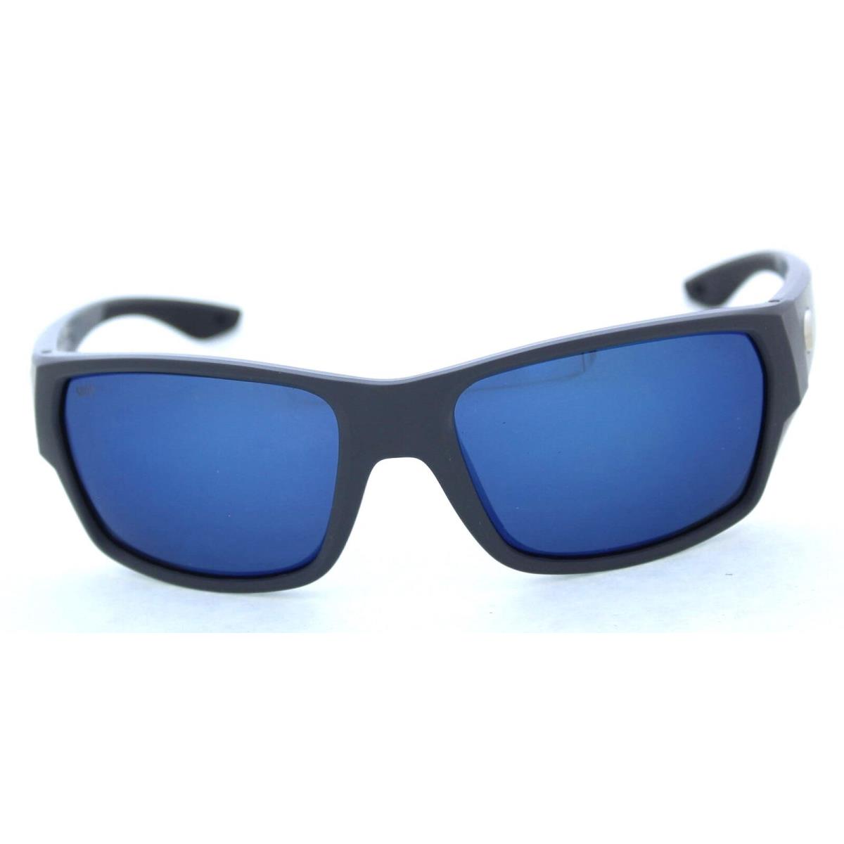 Costa Del Mar Men`s Tailfin Rectangle Sunglasses Matte Grey/blue Mirror 580P