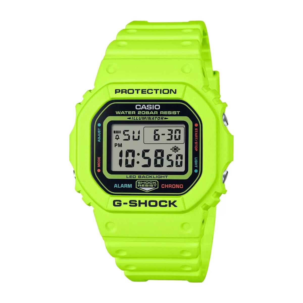 Casio G-shock DW5600EP-9 Digital Vivid Neon Yellow Square Watch