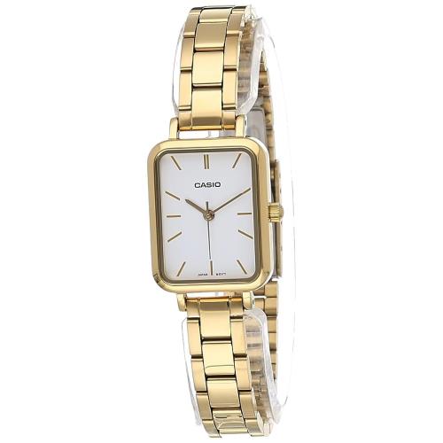 Casio LTP-V009G-7E Women`s Watch Quartz Rectangular Analog Gold Tone